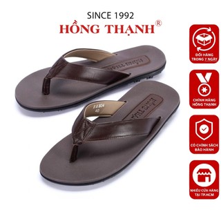 Dép Nam Xỏ Ngón HỒNG THẠNH Dép Kẹp Nam Da Bò Tiện Lợi Đế Chống Trượt - 0081