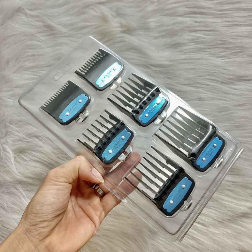 Bộ 6 Cữ Tông Đơ Gá Thép Phù Hơp cho Dòng Tông Đơ Fade Jame, Kemei, Chaoba, SZS F32, F35, Wahl  - Hoa