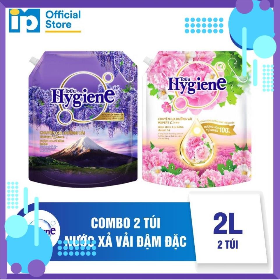 Combo 2 Nước Xả Vải Đậm Đặc Hygiene 2L/2.2L Nguồn Gốc Thiên Nhiên