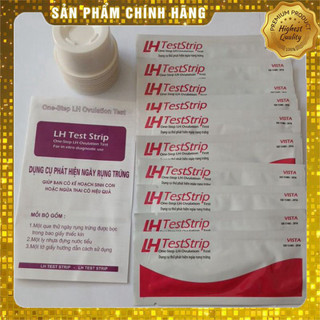  combo 10 Que Thử Rụng Trứng LH TEST STRIP Mẫu Mới bản Lớn dễ nhìn độ chính xác cao 