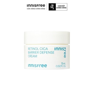 (Quà tặng không bán) Kem dưỡng làm dịu và phục hồi da INNISFREE Retinol Cica Barrier Defense Cream 15 mL