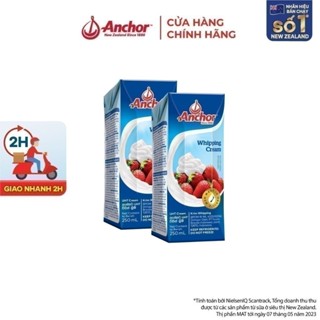   HỎA TỐC NỘI THÀNH HCM & HN  Combo 2 Kem sữa tươi tiệt trùng Anchor Whipping cream hộp 250ml 