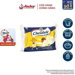   HỎA TỐC NỘI THÀNH HCM & HN  Phô mai CHESDALE CHEDDAR lát vị sữa 250G  12 miếng  