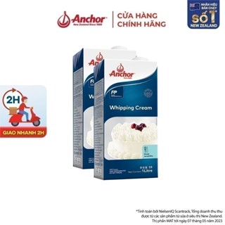   HỎA TỐC NỘI THÀNH HCM & HN  Combo 2 Kem sữa tươi tiệt trùng Anchor Whipping cream hộp 1 lít 