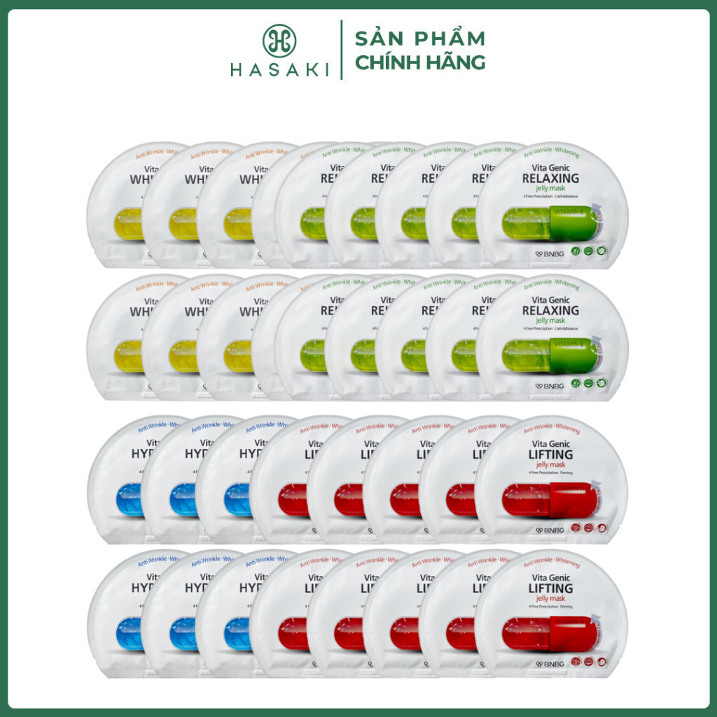 [BULSAN - DAILY] Combo 10 Mặt Nạ Giấy BNBG Vita Genic Jelly Mask 30ml Hasaki Sản Phẩm Chính Hãng