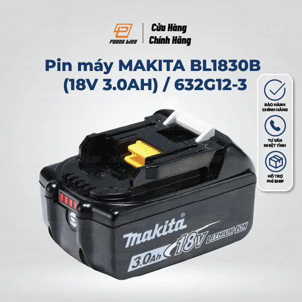 Pin máy MAKITA BL1830B (18V 3.0AH) / 632G12-3