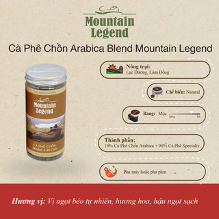 Cà Phê Chồn Arabica Blend Mountain Legend 200g – Vị Cam Chanh, 10% Cà Phê Chồn, Nguyên Chất Lâm Đồng