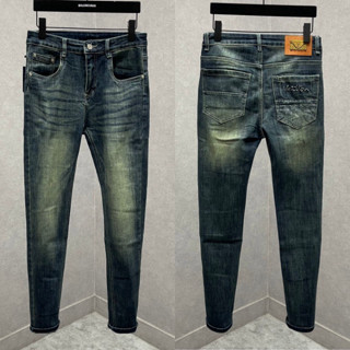 Quần Jean Nam Xanh Rêu Eo Vì_Luôn Vui Tươi  Quần Bò Nam Xanh Sẫm LV Cao Cấp Chất Co Dãn 4 Chiều