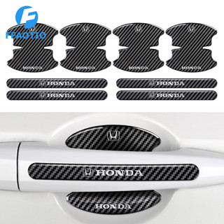 FFAOTIO Sợi Carbon Miếng Dán Tay Nắm Cửa Ô Tô Miếng Dán Chống Xước Ô Tô Cho Honda City Civic CRV Brio HRV
