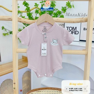 Bodysuit Cho Bé Body Bé Trai Bé Gái Vải Tăm Lạnh QC Mềm Mại Thoáng Mát BDS034