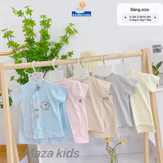 Bộ Cộc Sơ Sinh, Quần Đùi Áo Cộc Cho Bé Vải Petit thông Hơi BQA027 - A LITTLE CUTIE