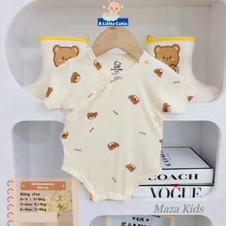 Body sơ sinh, bodysuit cho bé cộc tay tăm lạnh cao cấp BDS010 - A LITTLE CUTIE.
