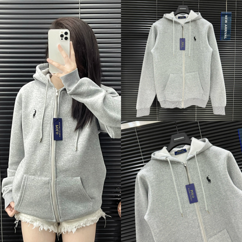 Áo Khoác Hoodie Zip Nam Nữ Thêu Ngựa From Rộng Mũ To Có Khóa Kéo Logo Thêu Chất Nỉ Cotton Tàu Dày Dặn Mềm Mại Không Xù