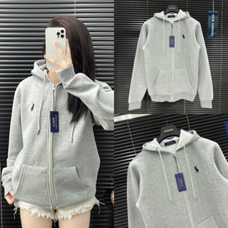 Áo Khoác Hoodie Zip Nam Nữ Thêu Ngựa From Rộng Mũ To Có Khóa Kéo Logo Thêu Chất Nỉ Cotton Tàu Dày Dặn Mềm Mại Không Xù