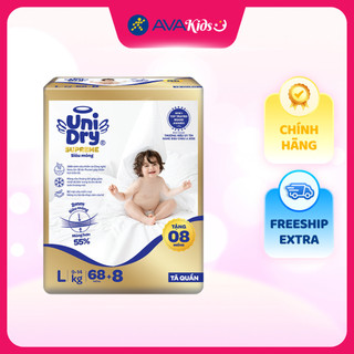 Tã quần Unidry Supreme Thin & Soft size L 68 + 8 miếng (9 - 14 kg)