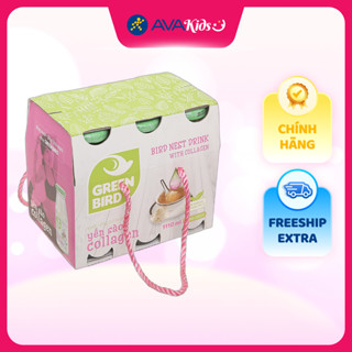 Lốc 6 chai nước yến sào collagen Green Bird 185 ml (từ 18 tuổi)
