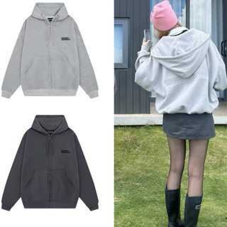 ZIP HOODIE BOXY WHOSECOMPANY- Áo khoác ZIP dây kéo dập nổi