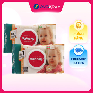 Combo 2 khăn ướt Mamamy chống hăm và rôm sảy không mùi gói 100 miếng