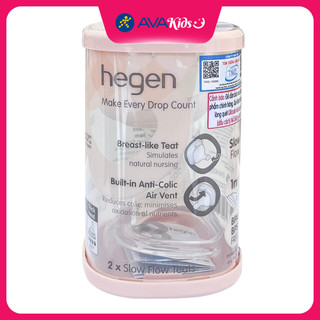 Bộ 2 núm ti Hegen cổ rộng size S (1 - 3 tháng)