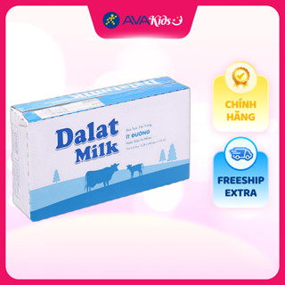 Thùng 48 hộp sữa tươi tiệt trùng Dalat Milk ít đường 110 ml (từ 1 tuổi)