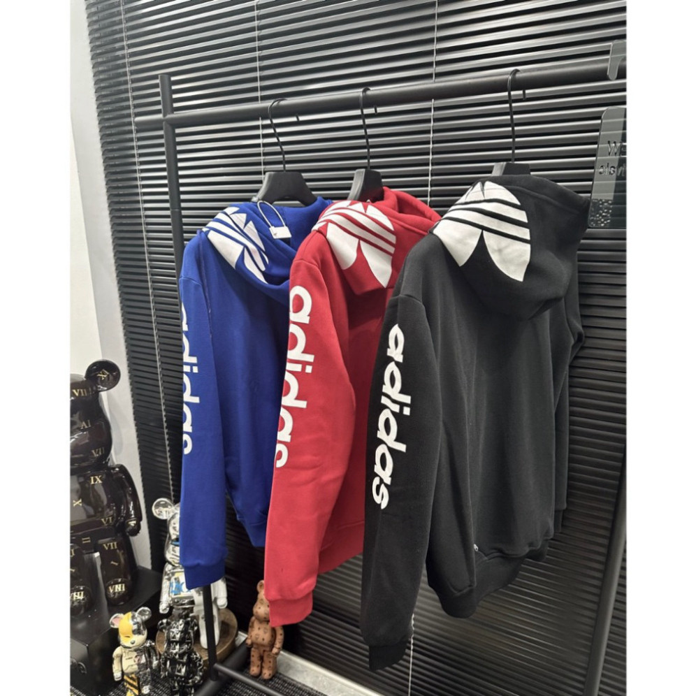 Áo Khoác Thể Thao Adidas Chất Nỉ Bông Trần Dày Dặn - Áo Khoác Adidas Có Mũ Phong cách Boy Phố Hottrend 2023