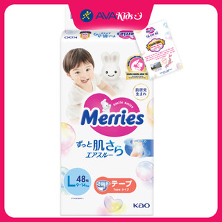 Tã dán Merries size L 48 miếng -Dành cho trẻ 9 - 14 kg