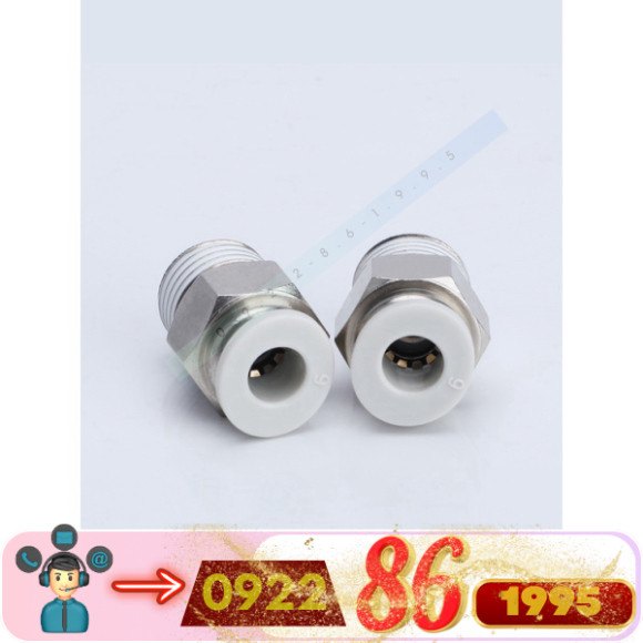 Đầu nối khí  PC6-01/8-02/10/ PC8-M5,. PC14-03 , PC12-03 , PC16-04  , PC4-M5 mới