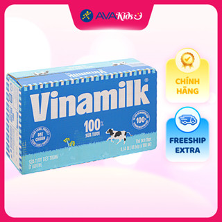 Thùng 48 hộp sữa tươi tiệt trùng Vinamilk ít đường 180 ml (từ 1 tuổi)
