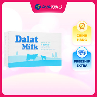 Thùng 48 hộp sữa tươi tiệt trùng Dalat Milk ít đường 180 ml (từ 1 tuổi)