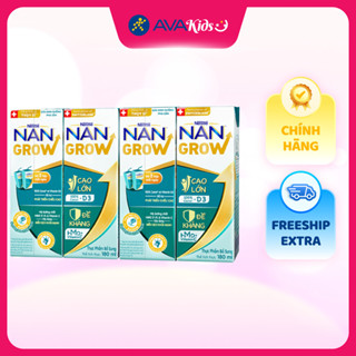 Lốc 4 hộp sữa pha sẵn Nestlé NAN Grow 180 ml (từ 1 tuổi)