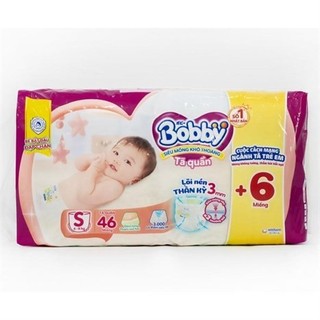 Tã quần Bobby size S 46 miếng - Dành cho bé 4 - 8kg