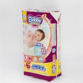 Tã quần Bobby size S 46 miếng - Dành cho bé 4 - 8kg
