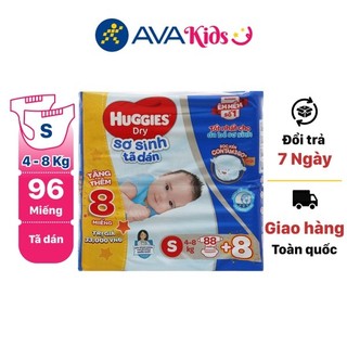 Tã dán sơ sinh Huggies size S 96 miếng (từ 4 - 8 kg)