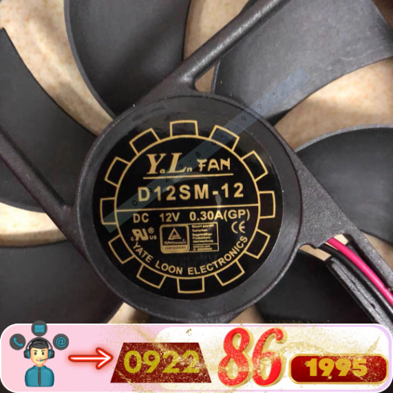 Quạt Làm Mát Quạt Điện Trường Hợp   12025 12Cm D12SH-12 12V 0.30a mới