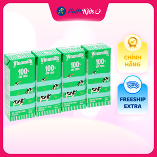 Lốc 4 hộp sữa tươi tiệt trùng Vinamilk có đường 180 ml (từ 1 tuổi)