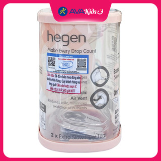 Bộ 2 núm ti Hegen cổ rộng size Extract Flow (0 - 1 tháng)