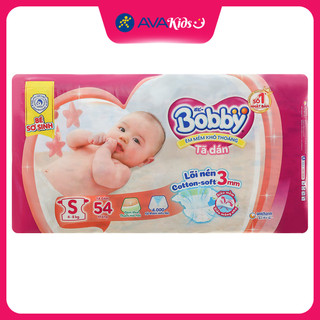 Tã dán Bobby size S 54 miếng (4 - 8 kg)