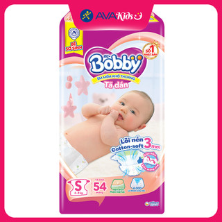Tã dán Bobby size S 54 miếng (4 - 8 kg)