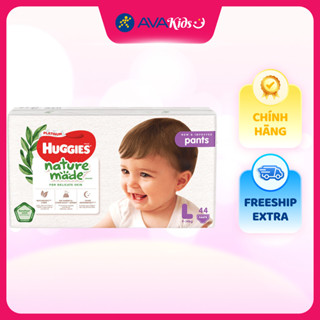 Tã quần Huggies Platinum nature made siêu cao cấp size L 44 miếng (9 - 14 kg) Giao bao bì ngẫu nhiên