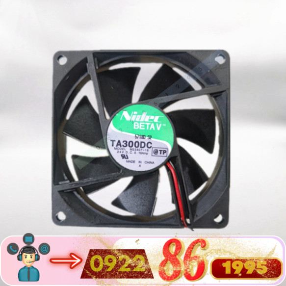 Quạt Biến Tần Nidec M33407-16  8Cm  24V   mới