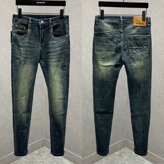 Quần Jean Nam Xanh Rêu Eo Vì_Luôn Vui Tươi  Quần Bò Nam Xanh Sẫm LV Cao Cấp Chất Co Dãn 4 Chiều