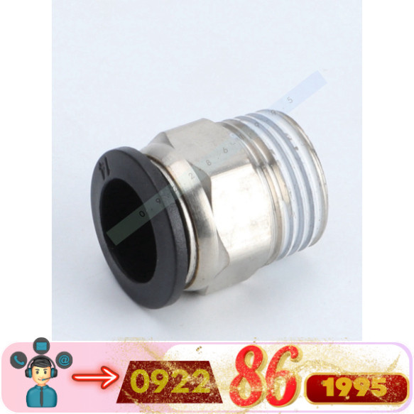 Đầu Nối Nhanh Bằng Khí Nén  PC6-01   Ren/8-02/10 PC10-03 PC12-01 PC16-02 PC4-01 mới