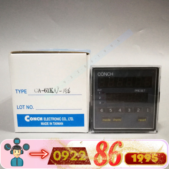 Bộ Đếm CA-61K-N-156 Conch Sáu Chữ Số Kỹ Thuật Số Máy Đo Mét mới