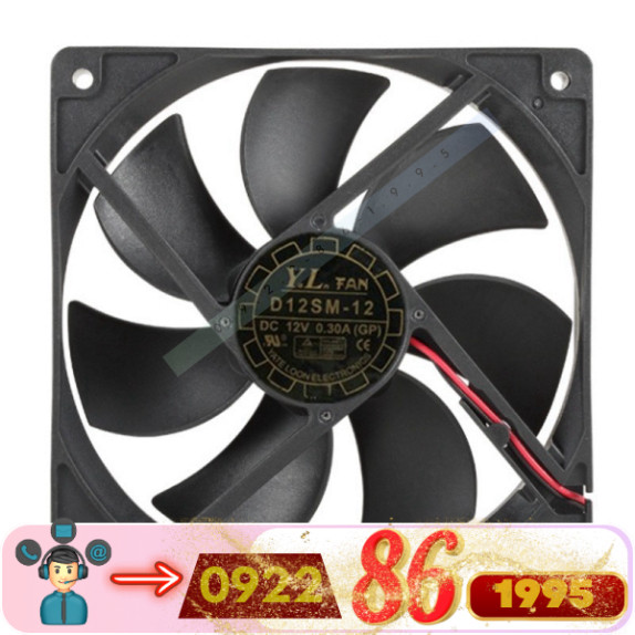Quạt Làm Mát  12Cm D12SH-12  D12SM-12 12V 0.30a mới