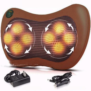 Gối Massage Hồng Ngoại 8 Bi Thế Hệ Mới, Máy Massage Cổ, Lưng, Vai, Gáy, Toàn Thân An Toàn Tiện Lợi