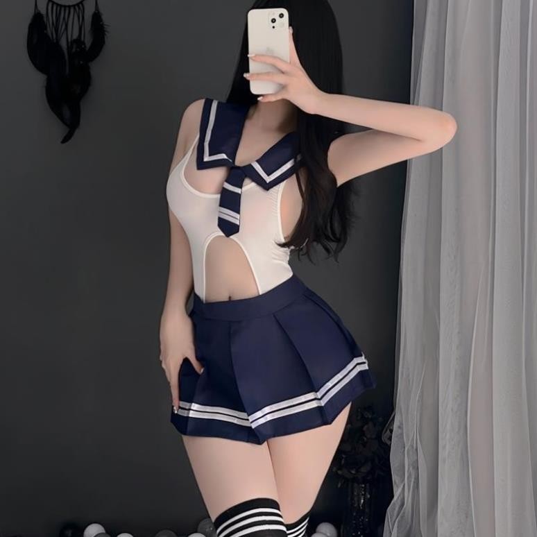 Váy Cosplay Học Sinh Kèm Cà Vạt Gợi Cảm Nóng Bỏng, Đồ Ngủ Cosplay Học Sinh Sexy Quyến Rũ Khiêu Gợi - DN23 | BigBuy360 - bigbuy360.vn
