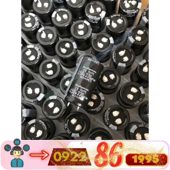 Tụ Điện Phân Nhôm Ruby Rubycon 450v330uf Mxh 25X45Mm Odroid Real 330Uf 450V mới