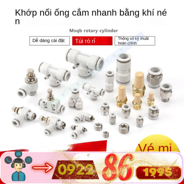 Đầu nối khí PC4-M5 - PC4-01 - PC4-02 - PC6-02 - PC8-M5 - PC8-04 mới
