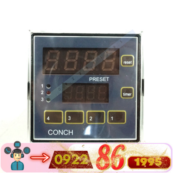 Bộ Đếm Thời Gian  Conch TA-41K-N 4 Chữ Số Để Hiển Thị Một Nút Cài Đặt Bộ Đếm Hiển Thị Kỹ Thuật Số mớ