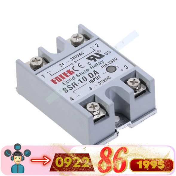Rơ Le Trạng Thái Rắn Rơ Le Ssr 10da Ssr-10da 10a Thực Tế 3-32V Dc Đến 24-380V Ac Bộ Điều Chỉnh Điện 